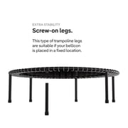 bellicon 49 Rebounder Trampoline, Bungee, Screw Legs, Standard Mat, T-Bar, Red