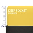 thumbnail image 4 of Super Soft and Durable​​ Microfiber Fitted Sheet, Machine Washable Fitted Bed Sheet with 15 inches Deep Pocket, Full, 54 x 75 inches, Yellow, 4 of 7