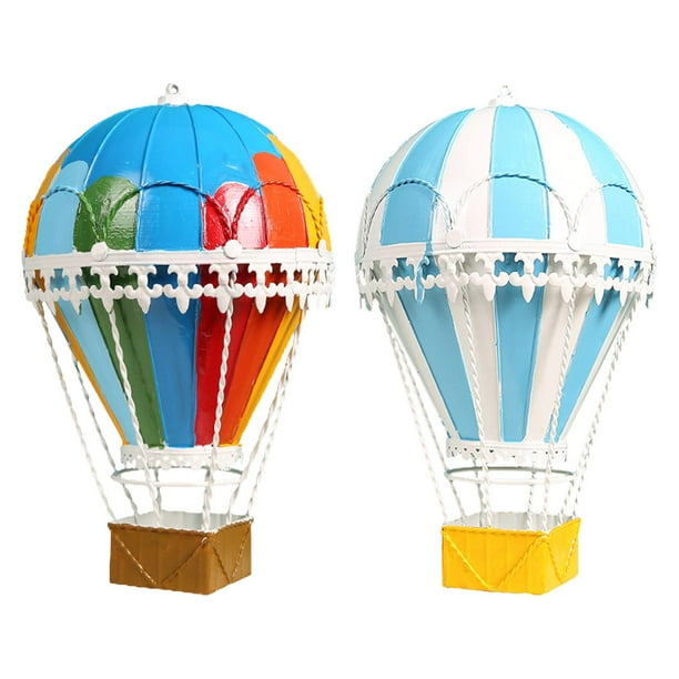 2 uds globo de aire caliente Zulema ornamento puerta colgante decoración telón de fondo azul claro