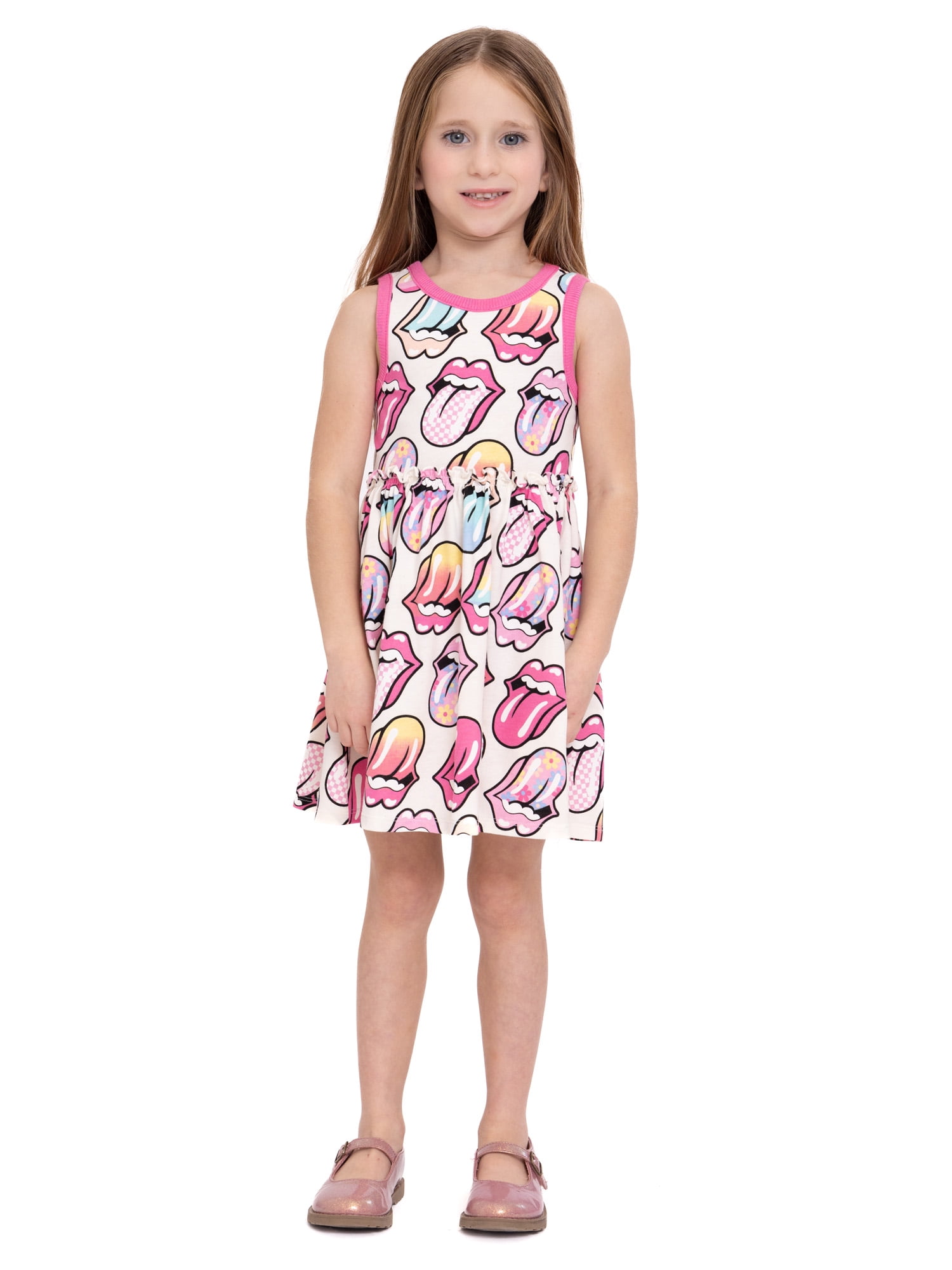 Rolling Stones Toddler Girls Tank Dress, Sizes 12M-5T