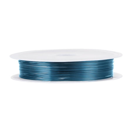 

26 Gauge Copper Wire 0.4mm Dia Blue Resistant Beading Wires Pendant Making Art Craft 9M 1 Roll