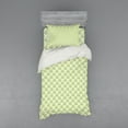 thumbnail image 1 of Ambesonne Leaves Bedding Set 3 Pcs, Dotted Pale Background, Twin XL, Fern Green and Beige, 1 of 3