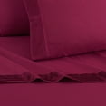thumbnail image 2 of Chic Home Carley 4-Piece Solid Color Lightweight Pleated Sheet Set, King, Wine, 2 of 2