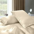 thumbnail image 4 of Cloud Fino 100% Pure Silk Satin Duvet with Fitted Sheet Set 4pcs, Silk Satin Fitted Sheet 15'' Deep Pocket,Silk Satin Duvet Cover,Silk Satin Pillowcases Set !!!(Olympic Queen Ivory), 4 of 6