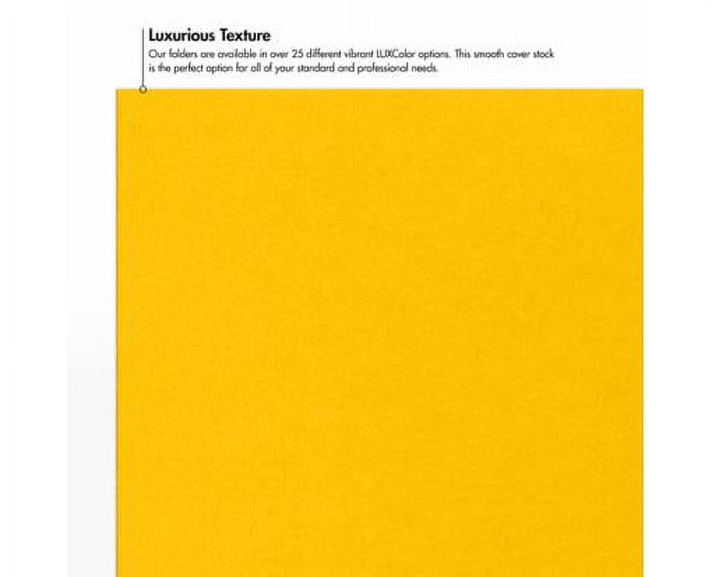 LUXPaper 9 x 12 Presentation Folder, Sunflower Yellow, 250/Pack