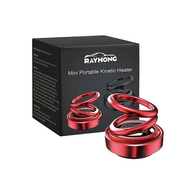 1-2PCS NEW Portable Kinetic Mini Heater Auto RotatingMini Solar Double Ring
