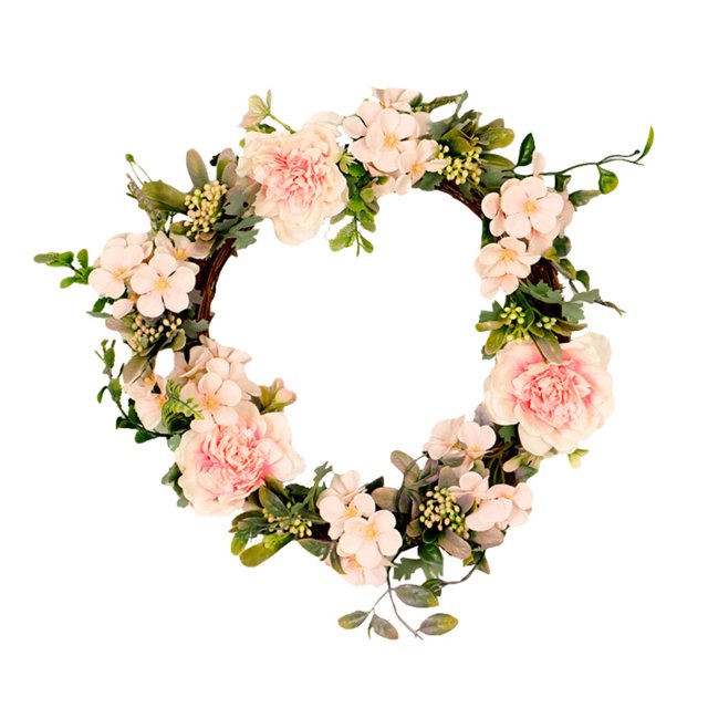 Guirnalda de camelia falsa simulación de plantas de flores artificiales que cuelgan la puerta de la boda decoración del hogar rosa 40CM Jumpingount HA9074-04B