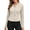 Beige, variant on Jackets for Women Crew Neck Zip Up Long Sleeve Cropped Jacket Fashion Lightweight Casual Outerwear