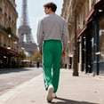 thumbnail image 4 of Men's Running Sports Pants Training Fitness Pants Men Quality Versatile Streetwear Drawstring Letter Sports Baggy Pants Wide Leg Cotton Track Pants New Male Fitness Workout Sweatpants, 4 of 4