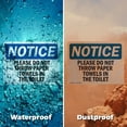 thumbnail image 6 of (2 Pack) Please Do Not Throw Paper Towels In The Toilet OSHA Notice Sign 24 Inch X 18 Inch Indoor / Outdoor Rust-Free Aluminum Metal Signs for Workplace, Workshop, and Construction Site, 6 of 8