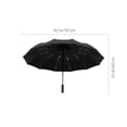 thumbnail image 3 of Paraguas plegable de 60 varillas para días soleados y lluviosos, totalmente automático, grande, de plástico negro reforzado, parasol y protección solar, plegable, de tela, para lluvia., 3 of 6