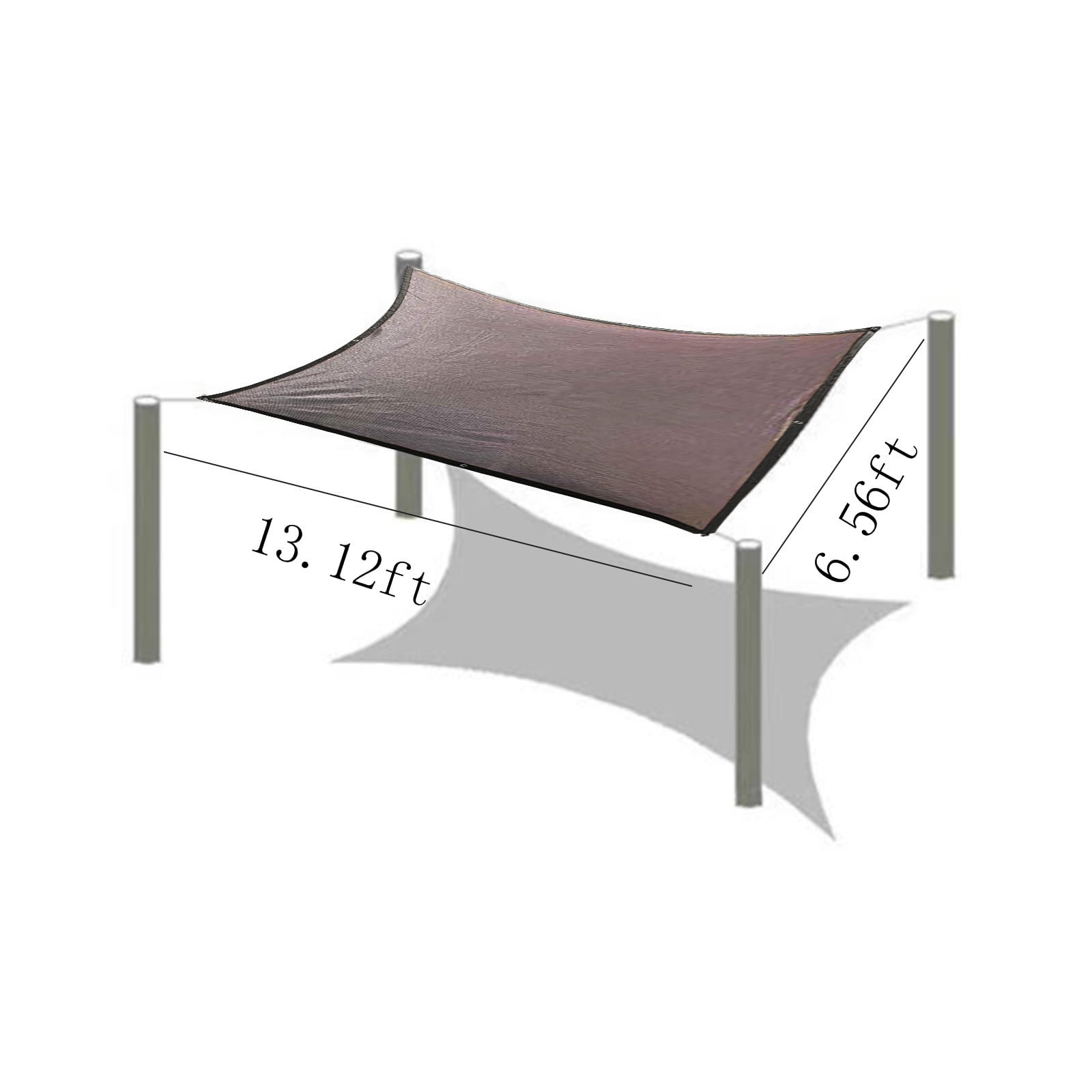 Summer Savings Clearance! Boovnll Sun Shades Outdoor Patio, 6.6x13.2Ft Rectangle Sand UV Block Sunshade Mesh Insulation Permeable Heavy Duty Shade Cloth for Outdoor Patio Yard Garden, Sun Shade