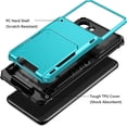 thumbnail image 3 of for Galaxy S23 Wallet Cover 4-Card Credit Card Holder ID Slot Scratch Resistant Dual Layer Hybrid Protective Hard Shell Rugged TPU Bumper Armor Case for Samsung Galaxy S23 6.1" Light Blue, 3 of 7
