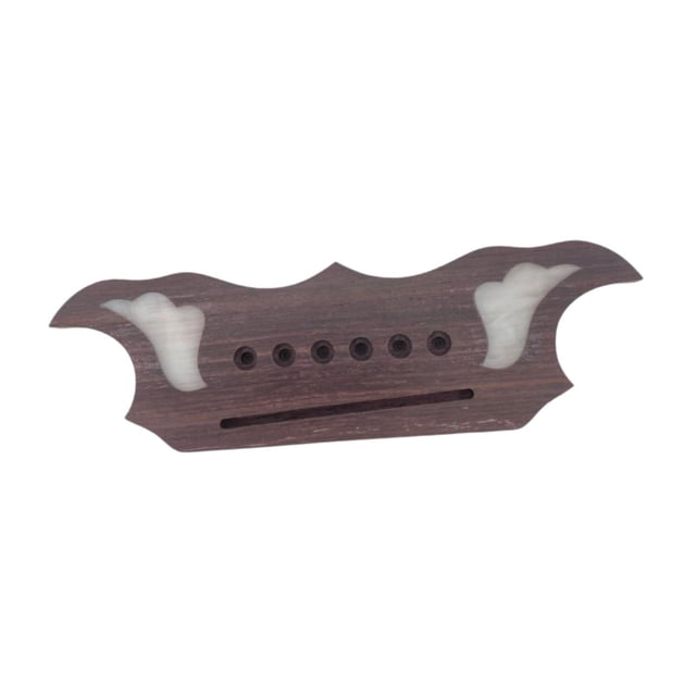 Puente de guitarra de palisandro para 6 cuerdas, accesorios para instrumentos musicales, sillín de repuesto ranurado para familiares, amigos y amantes
