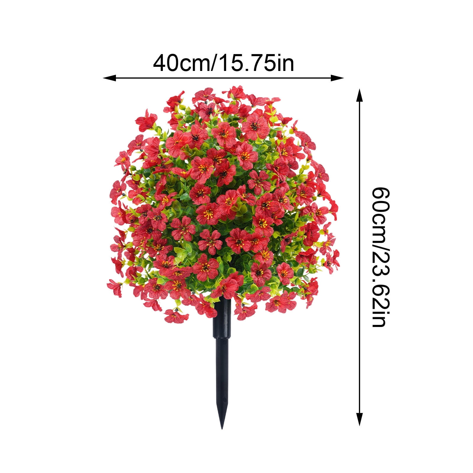 Violet Artificial Flower Garden Stakes Outdoor Decor Realistic Faux Flowers Yard Landscaping Ornament for Patio Balcony Front Yard with Durable Plastic Construction and Rust-Free Design