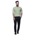 thumbnail image 2 of BESTMAN Chemises à Manches Retroussables Imprimées pour Hommes Kurta Courte Chemise à Col Mandarin, 2 of 6