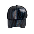 thumbnail image 4 of Womens Zebra Print Metallic Sequin Contrast Two-tone Baseball Fashion Cap, Black, 4 of 4