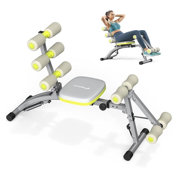 Ab Machine, Multi-Functional Adjustable Ab Trainer, Ab Workout for Home Gym, Sit Up Machine for Abdominal, Exercise Chair for Full Body Workout