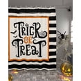 thumbnail image 2 of Halloween Trick or Treat Black Stripes Shower Curtain Set ，Waterproof Fabric Shower Curtains Shower Curtains for Bathroom,Bathroom Decor 54x"78", 2 of 6