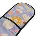 thumbnail image 4 of Yayeee Double Oven Mitt Kitchen Heat Resistant Baking 35" x7" Quilted Glove, Purple Clouds, 4 of 6