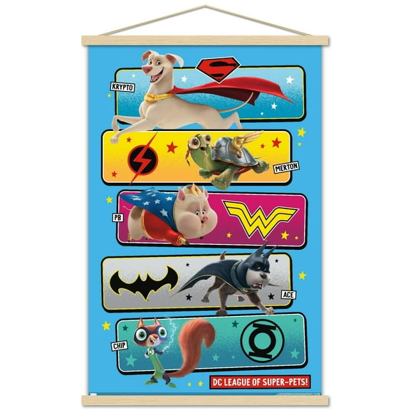 DC League of Super-Pets - The Pets Wall Poster with Magnetic Frame, 22.375" x 34"