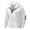 White, variant on Mens Jacquard Quilted Pullover Hoodie Long Sleeve Snap Placket Sweatshirt with Contrast Elbow Patches for Fall Winter Casual Wear,S,Khaki