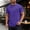 Purple, variant on WQNVRNR Mens Cotton T-Shirt- Casual Small Print Summer Short Sleeve Crewneck Tees Black Size L