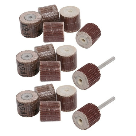 

15pcs 15mm Dia 240 Grit Sandpaper Flap Sanding Wheel Grinding Head w Mandrel