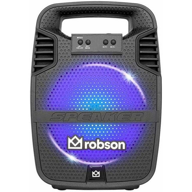 BAFLE AMPLIFICADO KSR MSA-8002 6.5 PUL RECARGABLE BT 5W negro 1 ROBSON BOCINA RECARGABLE