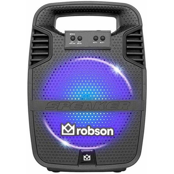 BAFLE AMPLIFICADO KSR MSA-8002 6.5 PUL RECARGABLE BT 5W negro 1 ROBSON BOCINA RECARGABLE