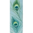thumbnail image 2 of Audit, Lisa 15x32 White Modern Wood Framed Museum Art Print Titled - Blue Feathered Peacock VI, 2 of 4