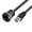 Black_0.5m, variant on Embedded Cat6 RJ45 Ethernet Adapter C Shape Design RJ45 Panel Mount Coupler For Secure And Stable Networking Connection