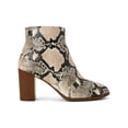 thumbnail image 2 of STYLE & COMPANY Womens Beige Animal Print Round Toe Block Heel Zip-Up Dress Booties 6, 2 of 4