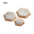 thumbnail image 4 of Minnieouse Bandeja de exhibición hexagonal con superficie de terciopelo, textura suave y protección a prueba de arañazos, 3 pack/lote Ropa, zapatos y accesorios Miscelánea Gris, 4 of 6