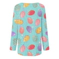thumbnail image 5 of Tdoqot Easter Shirts for Women Plus Size- Long Sleeve Casual Cute Crewneck Loose Fit Blouse Tops Multicolor Size 5XL, 5 of 5