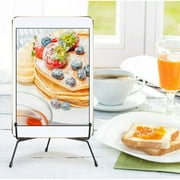 Midewhik Celebration Activ 2 Pack Improved Anti Slip Plate Stands for Display 8 Inch Plate Holder Display Stand Picture Frame Holder Stand Black Easel Stands for Photo Decorative Plate Tablets And