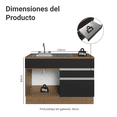 thumbnail image 3 of Gabinete Bajo Cocina Madesa Glamy 120cm Con Tarja MN 01, 3 of 5
