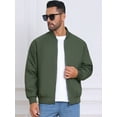 thumbnail image 4 of DARING DIVA Casual Stylish Lightweight Full Zip Up Bomber Jacket 2XL Green, 4 of 7