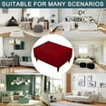thumbnail image 6 of LKJYER Soft Waterproof Ottoman Cover Square Stainproof PU Leather Stretch Footrest Slipcover with Elastic Bottom Water-Resistant Foot Stool Protector Wipe Clean for FoldingStorage Ottomanstools, 6 of 7