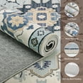 thumbnail image 5 of Washable Area Rug for Living Room, NovDeco 4'x6' Non-Slip Vintage Persian Light Blue Indoor Rug, Low Pile Stain Resistant Carpet for Entryway Nursery, 5 of 11