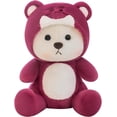 thumbnail image 1 of Animal de peluche de oso de fresa con sombrero extraíble, peluche de oso de peluche (oso de fresa rosa) (28 cm), 1 of 5