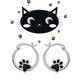 thumbnail image 3 of Pendientes De Aro De Diseño De Huella Negra Lindos 925 Para Las Mujeres Esmalte De Lujo Fiesta De Cumpleaños Declaración Joyería Envío De Gota, 3 of 4