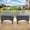 Blue, variant on Bellefurn Outdoor Ottomans for Patio Set of 2,PE Wicker Steel Frame Outdoor Foot Rest with Removable Cushions for Patio Furniture Sets All Weather Rattan Footstool Ottoman for Balcony Backyard