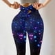 thumbnail image 2 of Gibobby Pantalones deportivos Impresión cintura alta Strethcy mujeres pantalones Yoga Leggings estiramiento Fitness Yoga pantalones(Azul marino， S), 2 of 5