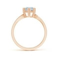 thumbnail image 2 of Angara Natural 0.72 Ct. Aquamarine Solitaire Ring in 14K Rose Gold for Women (Ring Size: 11.5), 2 of 8