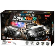 Joysway: SuperFun 206 - 1/43 USB Power Slot Car Racing Set, Layout Size: 82"x43", LED Headlights, Lap Counter, Ages 8+