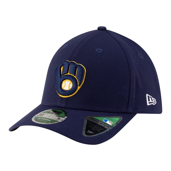 Men's New Era Navy Milwaukee Brewers Player Replica 39THIRTY M-Crown Flex Hat