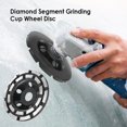 thumbnail image 1 of Peggybuy Diamant Segment Meulage Disque de Roue de Coupe Double Rangée Pierre Brique Carreau Broyeur, 1 of 7