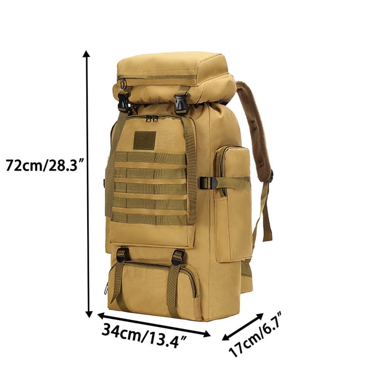 80L+5L Detachable Waterproof Hiking Backpack – Tactical Climbing Camping Trekking Bag