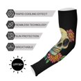 thumbnail image 5 of ALAZA Black Skeleton with Sunflower UV Sun Protection Arm Sleeves UPF 50+ Compression Cooling Sleeve 1 Pair, 5 of 7